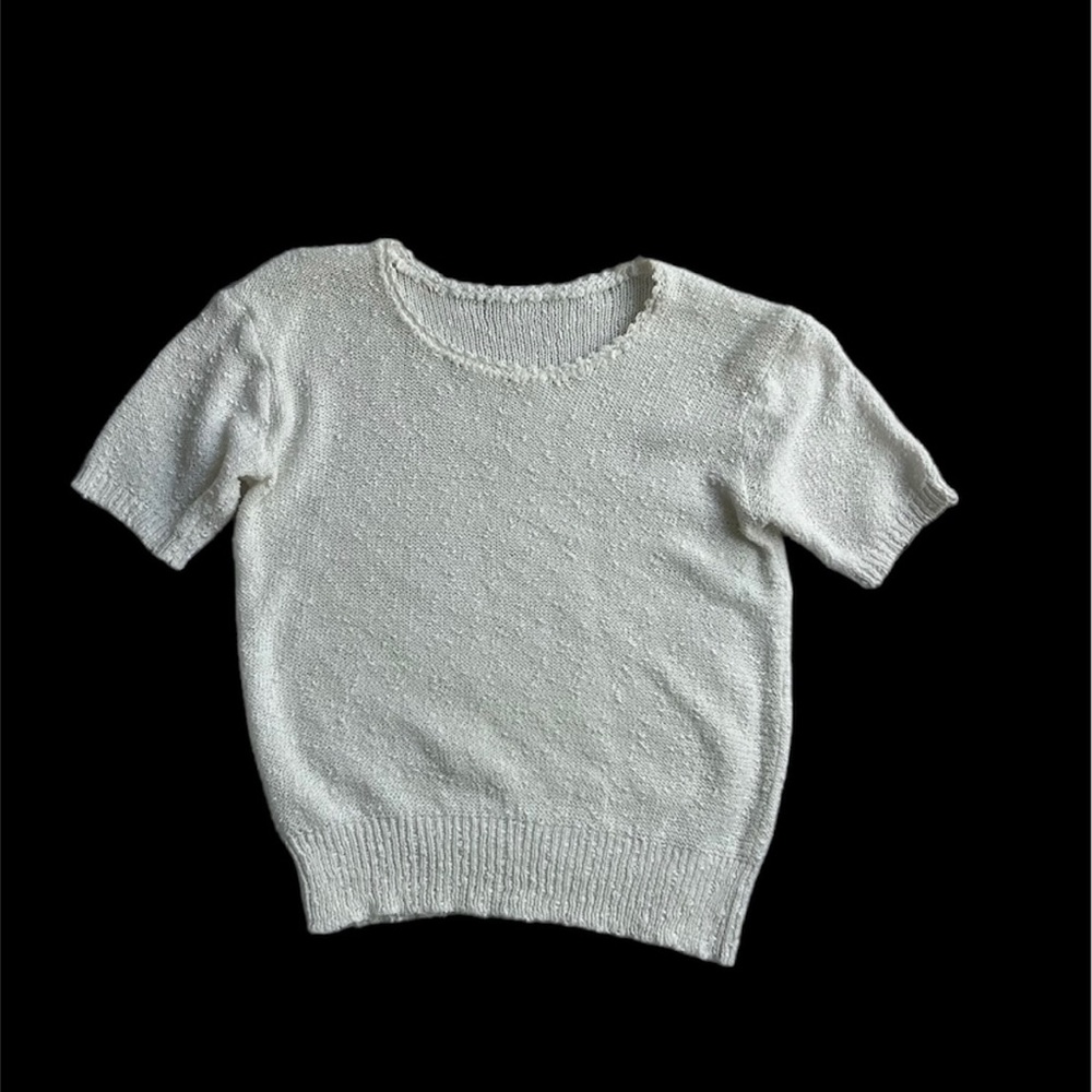 Vintage Cropped Sheer Knit Top No Tags Women’s XS-S